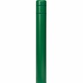 Innoplast BollardGard 9 1/8'' x 72'' Green Bollard Cover with Green Reflective Stripes BC872GRN-GRN 269BC872GRNGRN